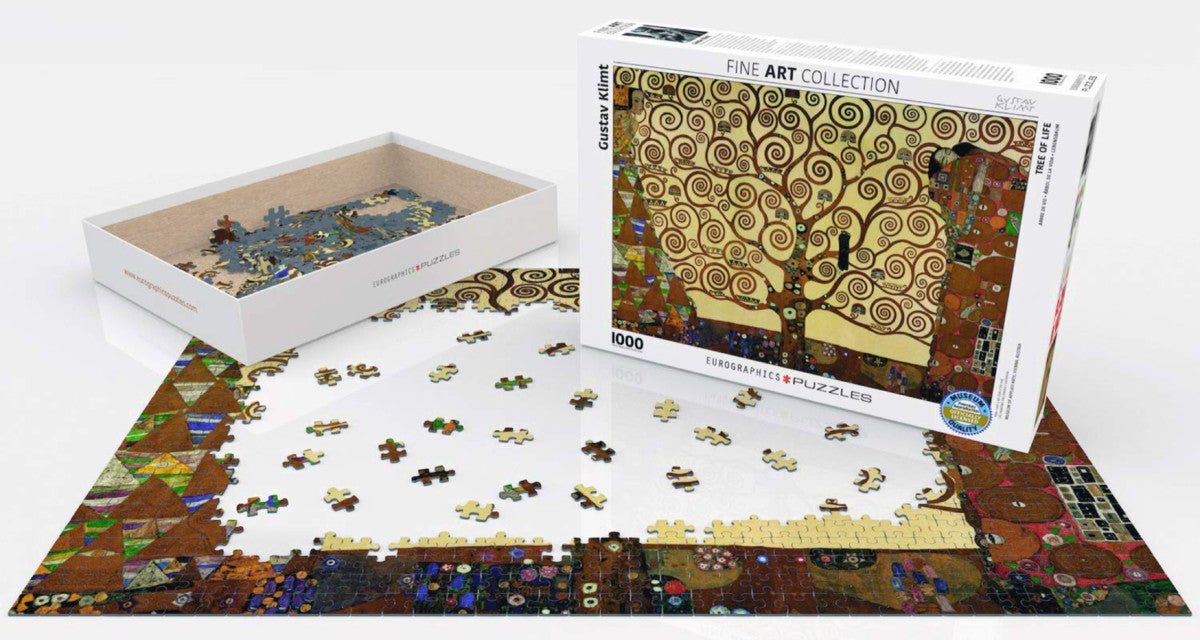 Puzzle Eurographics - 1000 p - L'Arbre de Vie - Klimt - Puzzle en carton - Rouge et Noir