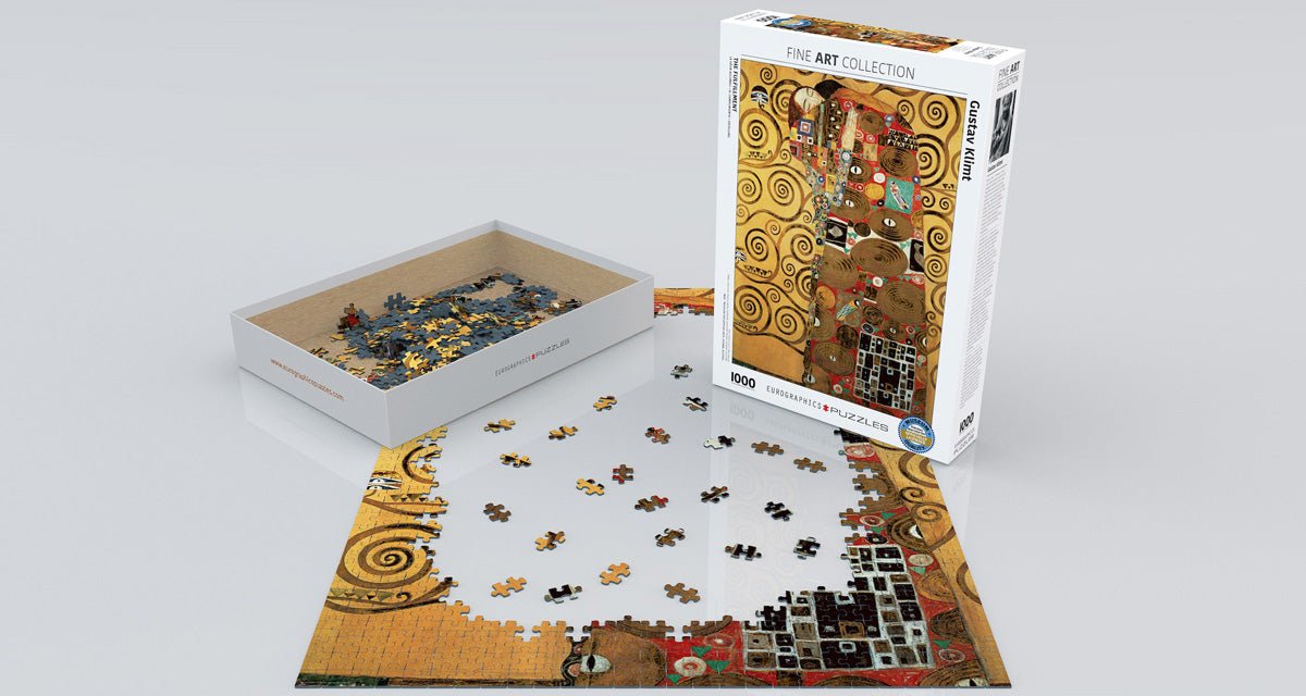 Puzzle Eurographics - 1000 p - Le Désir accompli - Gustav Klimt - Puzzle en carton - Rouge et Noir