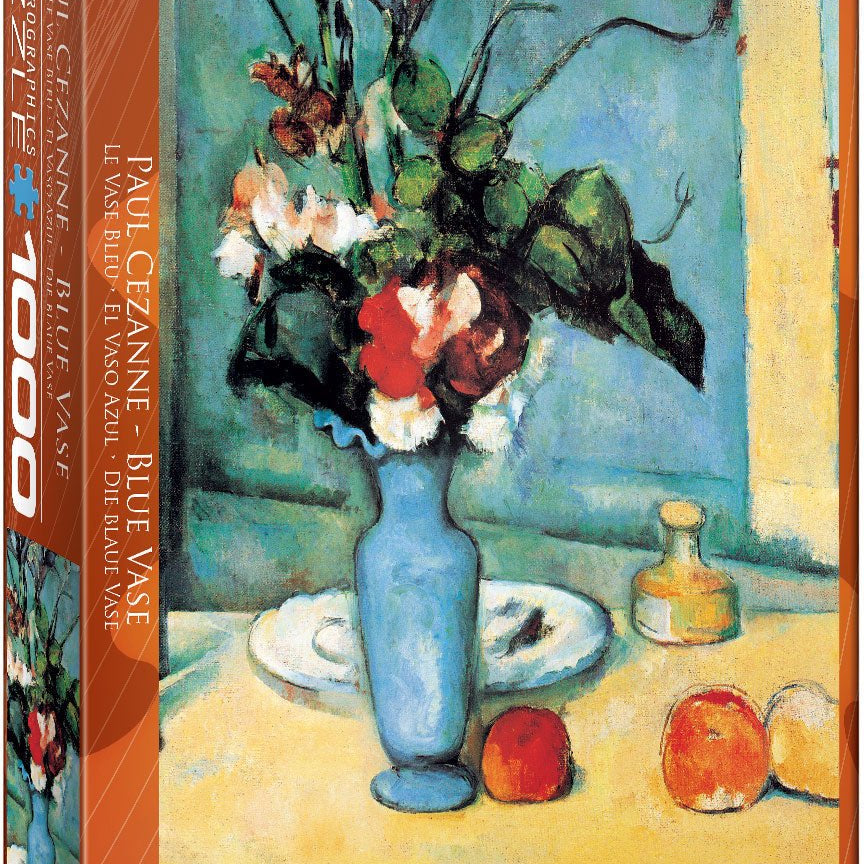 Puzzle Eurographics - 1000 p - Le vase bleu - Cézanne - Puzzle en carton - Rouge et Noir