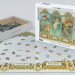 Puzzle Eurographics - 1000 p - Les 4 Saisons - Mucha - Puzzle en carton - Rouge et Noir