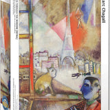 Puzzle Eurographics - 1000 p - Paris à travers la fenêtre - Chagall - Puzzle en carton - Rouge et Noir