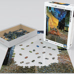 Puzzle Eurographics - 1000 p - Terrasse du café le soir - Van Gogh - Puzzle en carton - Rouge et Noir