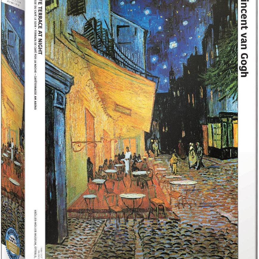 Puzzle Eurographics - 1000 p - Terrasse du café le soir - Van Gogh - Puzzle en carton - Rouge et Noir