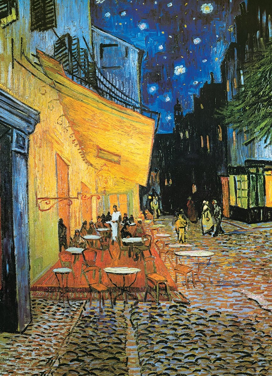 Puzzle Eurographics - 1000 p - Terrasse du café le soir - Van Gogh - Puzzle en carton - Rouge et Noir