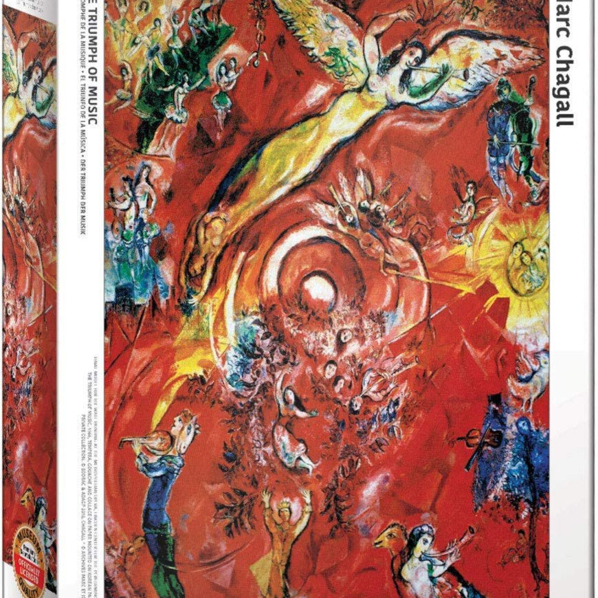 Puzzle Eurographics - 1000 p - Triomphe de la musique - Chagall - Puzzle en carton - Rouge et Noir