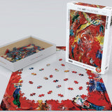 Puzzle Eurographics - 1000 p - Triomphe de la musique - Chagall - Puzzle en carton - Rouge et Noir