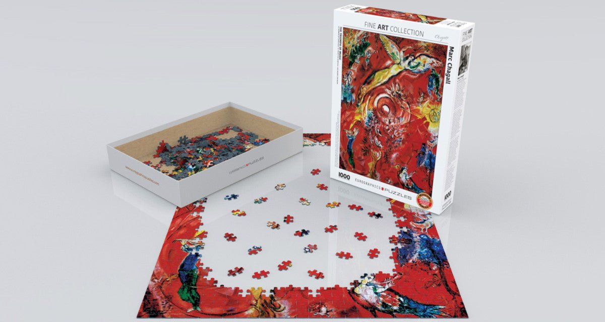 Puzzle Eurographics - 1000 p - Triomphe de la musique - Chagall - Puzzle en carton - Rouge et Noir