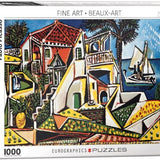 Puzzle Eurographics 1000 pièces - Paysage méditerranéen - Picasso - Puzzle en carton - Rouge et Noir