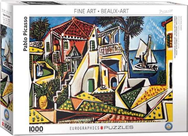 Puzzle Eurographics 1000 pièces - Paysage méditerranéen - Picasso - Puzzle en carton - Rouge et Noir