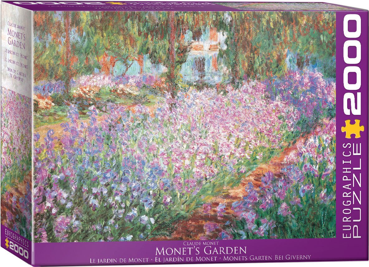 Puzzle Eurographics - 2000 p - Jardin - Monet - Puzzle en carton - Rouge et Noir