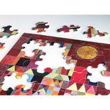 Puzzle Michèle Wilson - 24 pièces - Château et soleil - KLEE - Puzzle en bois Michèle Wilson enfant - Rouge et Noir