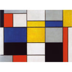 Puzzle Michèle Wilson - 24 pièces - Composition 123 - MONDRIAN - Puzzle en bois Michèle Wilson enfant - Rouge et Noir
