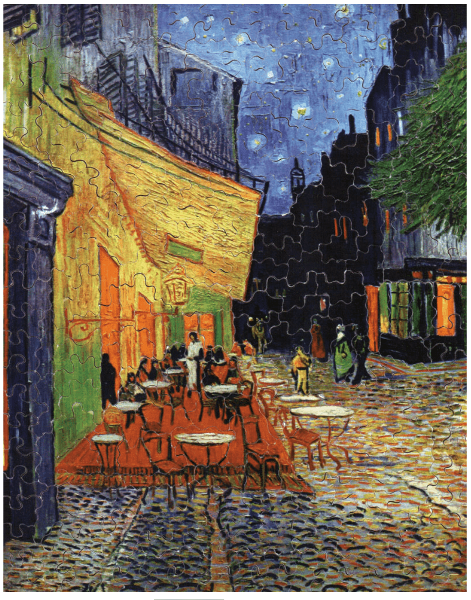 Puzzle Michèle Wilson - 250 pièces - Café le soir - Van Gogh - Puzzle en bois Michèle Wilson - Rouge et Noir