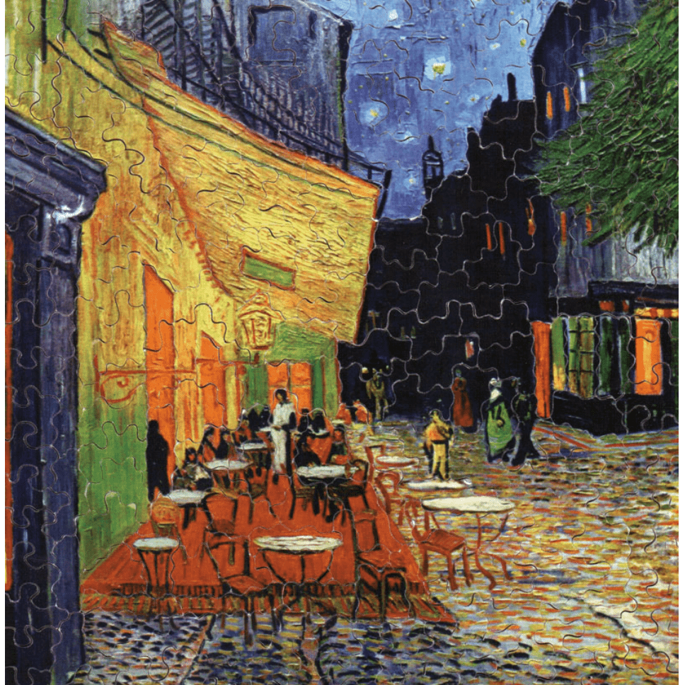 Puzzle Michèle Wilson - 250 pièces - Café le soir - Van Gogh - Puzzle en bois Michèle Wilson - Rouge et Noir