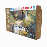 Puzzle MW - 100 p - Le déjeuner - Monet - Puzzle en bois Michèle Wilson enfant - Rouge et Noir