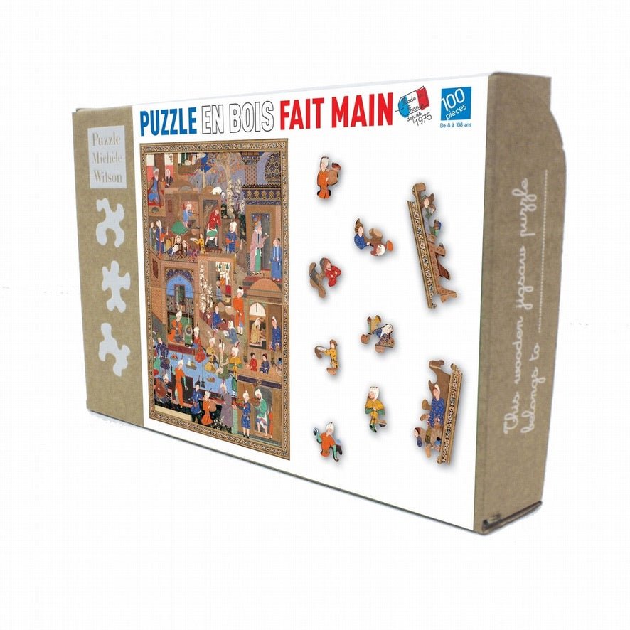 Puzzle MW - 100 p - Nuit dans un palais - MIR SAYYID ALI - Puzzle en bois Michèle Wilson - Rouge et Noir
