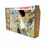 Puzzle MW - 100 pièces - La dame à l'éventail - Klimt - Puzzle en bois Michèle Wilson enfant - Rouge et Noir