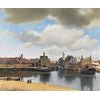 Puzzle MW - 1000 p - Vue de Delft - Vermeer - Puzzle en bois Michèle Wilson - Rouge et Noir