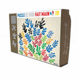 Puzzle MW - 12 p - La gerbe - Henri Matisse - Puzzle en bois Michèle Wilson enfant solitaire - Rouge et Noir