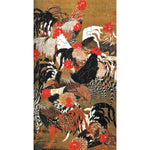 Puzzle MW - 150 p - Coq et poules - Jakuchu - Puzzle en bois Michèle Wilson - Rouge et Noir