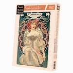 Puzzle MW - 150 pièces - Reverie - Mucha - Puzzle en bois Michèle Wilson - Rouge et Noir