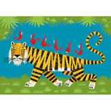 Puzzle MW - 24 p - Le tigre - Puzzle en bois Michèle Wilson enfant cadeau solitaire - 7a - Rouge et Noir