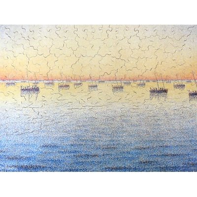 Puzzle MW - 250 p - Concarneau - Signac - Puzzle en bois Michèle Wilson - Rouge et Noir