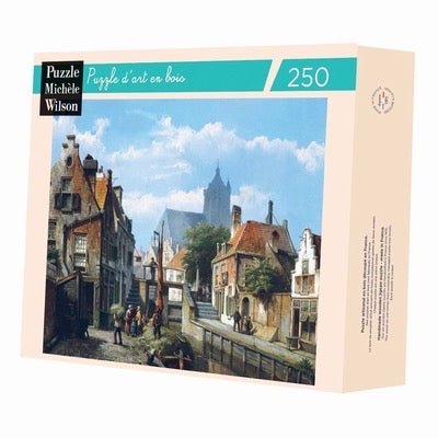 Puzzle MW - 250 p - La barge de foin - KOEKKOEK - Puzzle en bois Michèle Wilson - Rouge et Noir