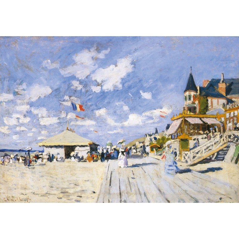 Puzzle MW - 250 p - Les planches de Trouville - Monet - Puzzle en bois Michèle Wilson - Rouge et Noir