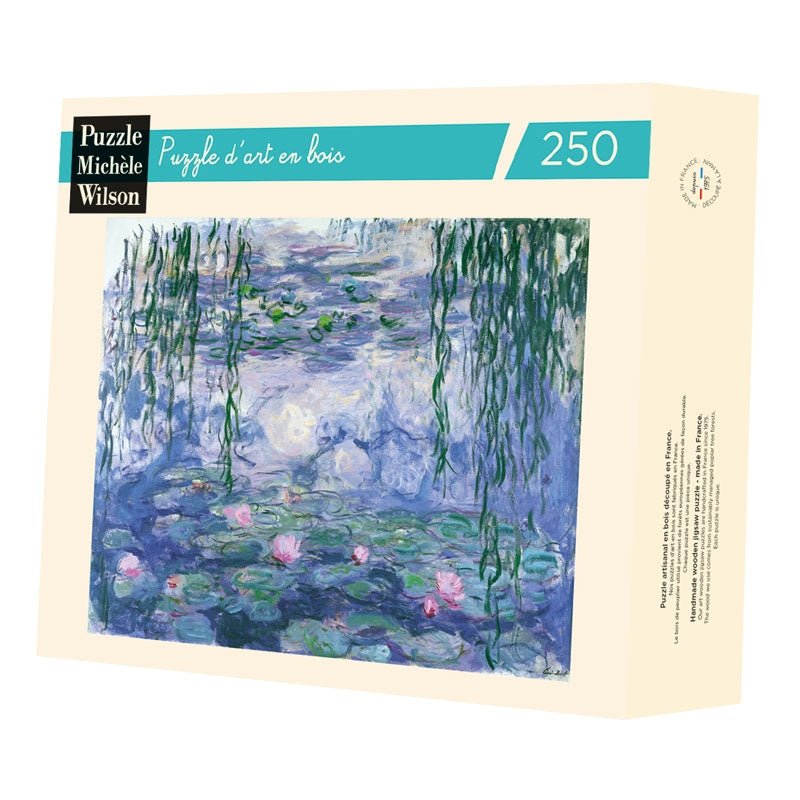 Puzzle MW - 250 p - Nymphéas et saules - Monet - Puzzle en bois Michèle Wilson - Rouge et Noir