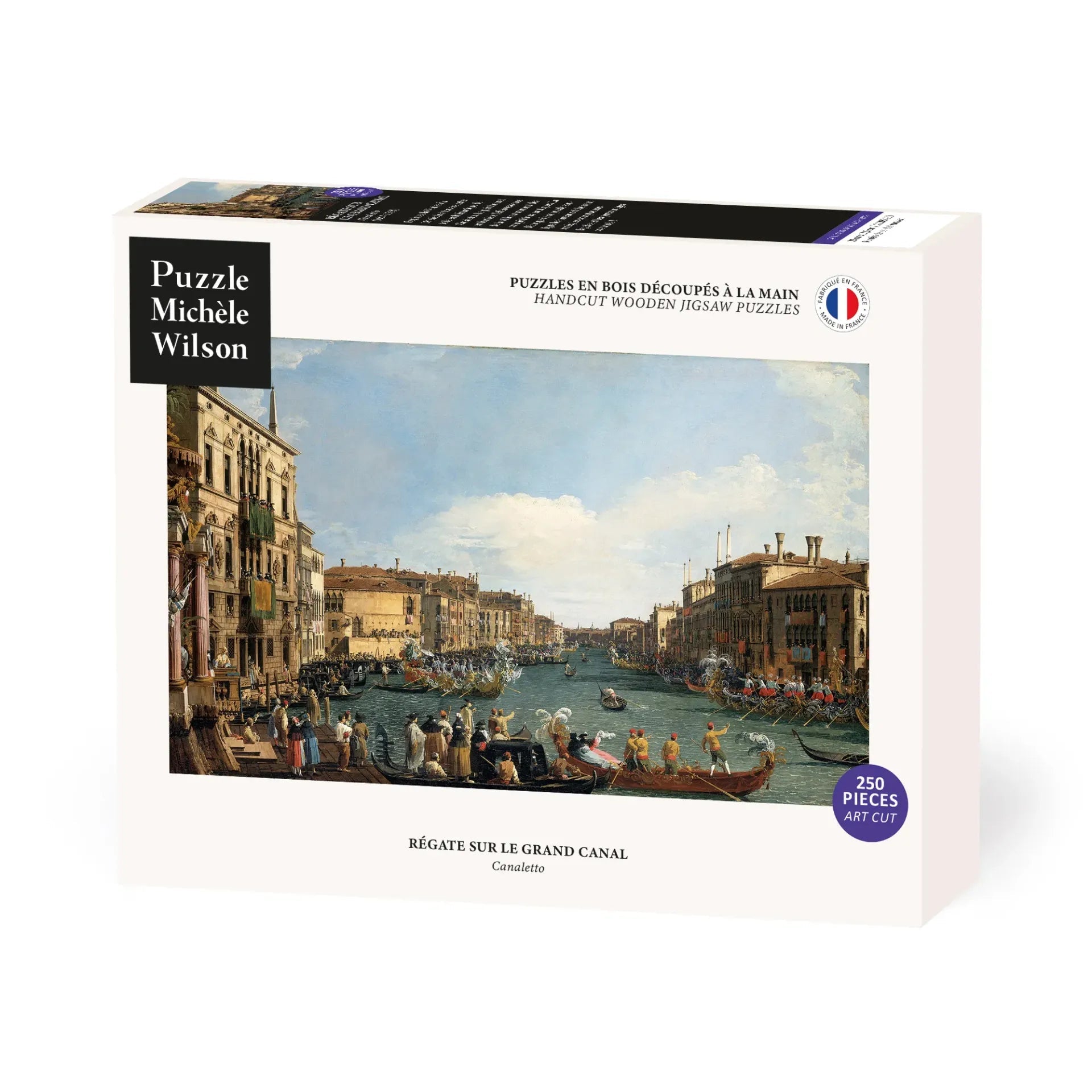 Puzzle MW - 250 p - Régate sur le Grand Canal - Canaletto - Puzzle en bois Michèle Wilson - Rouge et Noir