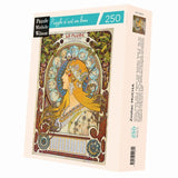 Puzzle MW - 250 p - Zodiac - Mucha - Puzzle en bois Michèle Wilson - Rouge et Noir