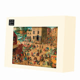 Puzzle MW - 2500 p - Jeux d'enfants - Brueghel - Puzzle en bois Michèle Wilson - Rouge et Noir