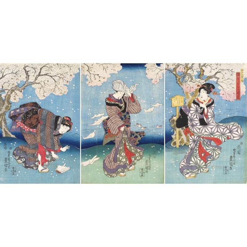 Puzzle MW - 350 p - Jour Orageux - Kunisada - Puzzle en bois Michèle Wilson - Rouge et Noir