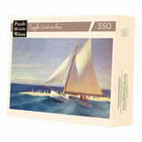 Puzzle MW - 350 p - Le bateau à voile - Hopper - Puzzle en bois Michèle Wilson - Rouge et Noir