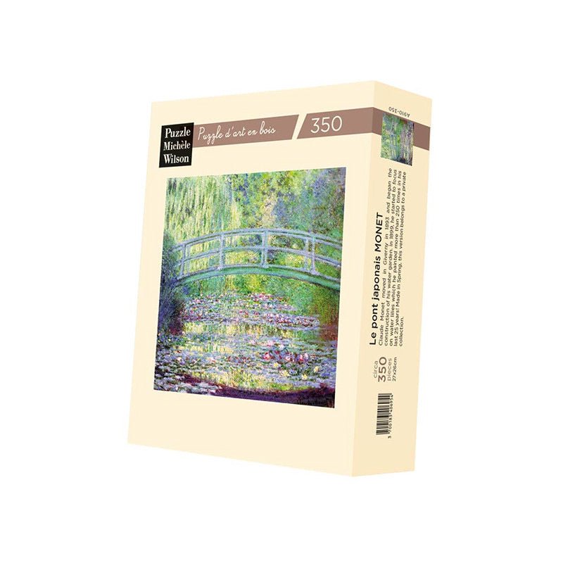 Puzzle MW - 350 p - Le pont japonais - Monet - Puzzle en bois Michèle Wilson - Rouge et Noir