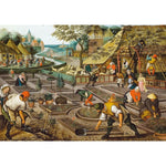 Puzzle MW - 350 p - Le printemps - Brueghel - Puzzle en bois Michèle Wilson - Rouge et Noir