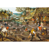 Puzzle MW - 350 p - Le printemps - Brueghel - Puzzle en bois Michèle Wilson - Rouge et Noir