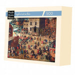 Puzzle MW - 500 p - Jeux d'enfants - Bruegel - Puzzle en bois Michèle Wilson - Rouge et Noir