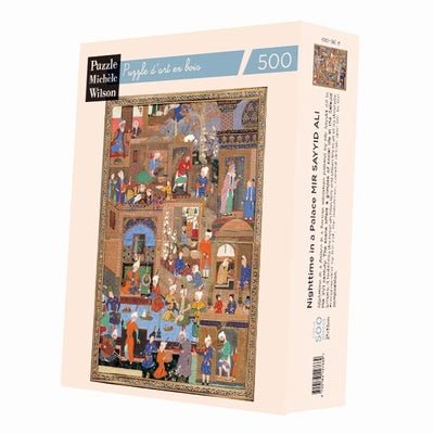 Puzzle MW - 500 pièces - Nuit dans un palais - MIR SAYYID ALI - Puzzle en bois Michèle Wilson - Rouge et Noir