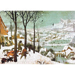 Puzzle MW - 650 p - Chasseurs dans la neige - Bruegel - Puzzle en bois Michèle Wilson - Rouge et Noir