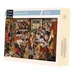 Puzzle MW - 650 p - L’Avocat de village - Brueghel - Puzzle en bois Michèle Wilson - Rouge et Noir