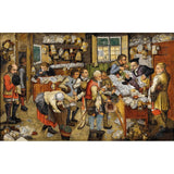 Puzzle MW - 650 p - L’Avocat de village - Brueghel - Puzzle en bois Michèle Wilson - Rouge et Noir