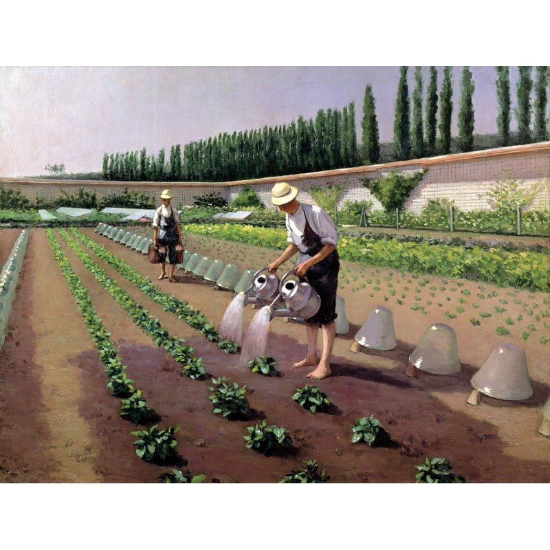 Puzzle MW - 650 p - Les jardiniers - Caillebotte - Puzzle en bois Michèle Wilson - Rouge et Noir