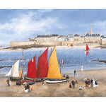 Puzzle MW - 650 p - Les remparts de Saint - Malo - Delacroix - Puzzle en bois Michèle Wilson - Rouge et Noir