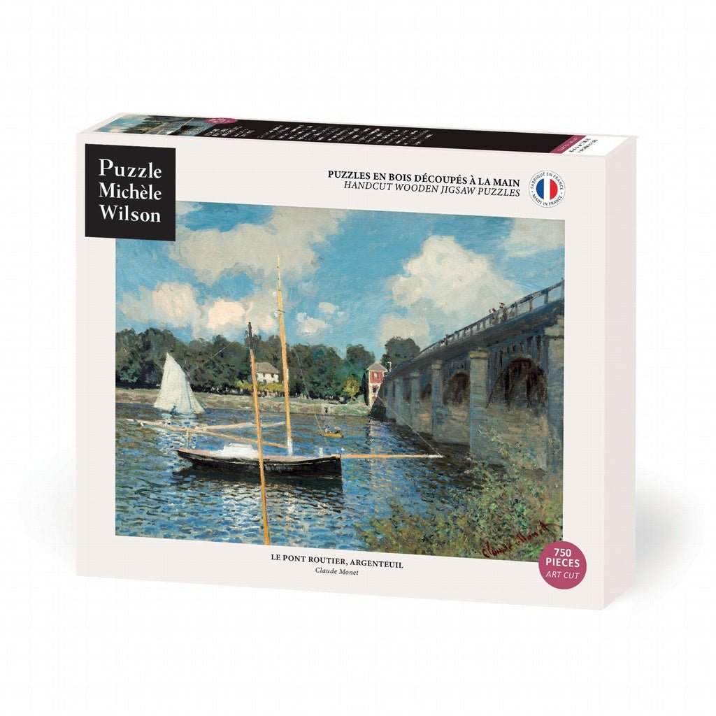 Puzzle MW - 750 p - Le pont routier, Argenteuil - Monet - Puzzle en bois Michèle Wilson - Rouge et Noir