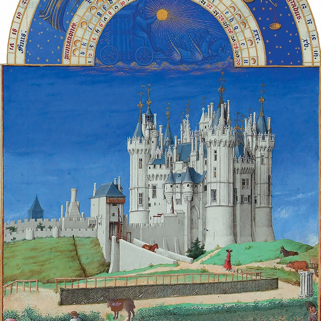 Puzzle MW - 80 p - Les très riches heures du duc de Berry, september - Puzzle en bois Michèle Wilson - Rouge et Noir