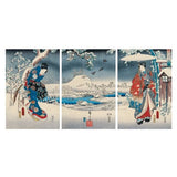 Puzzle MW - 900 p - Le conte de Genji - Utagawa - Puzzle en bois Michèle Wilson - Rouge et Noir