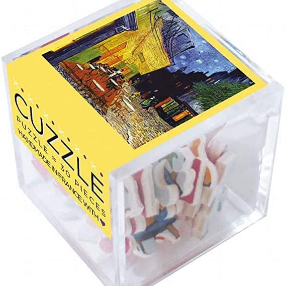 Puzzle MW - Cuzzle 30 p - Le Café - Van Gogh - Puzzle en bois Michèle Wilson enfant - Rouge et Noir