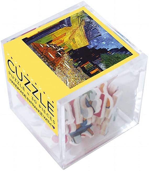 Puzzle MW - Cuzzle 30 p - Le Café - Van Gogh - Puzzle en bois Michèle Wilson enfant - Rouge et Noir